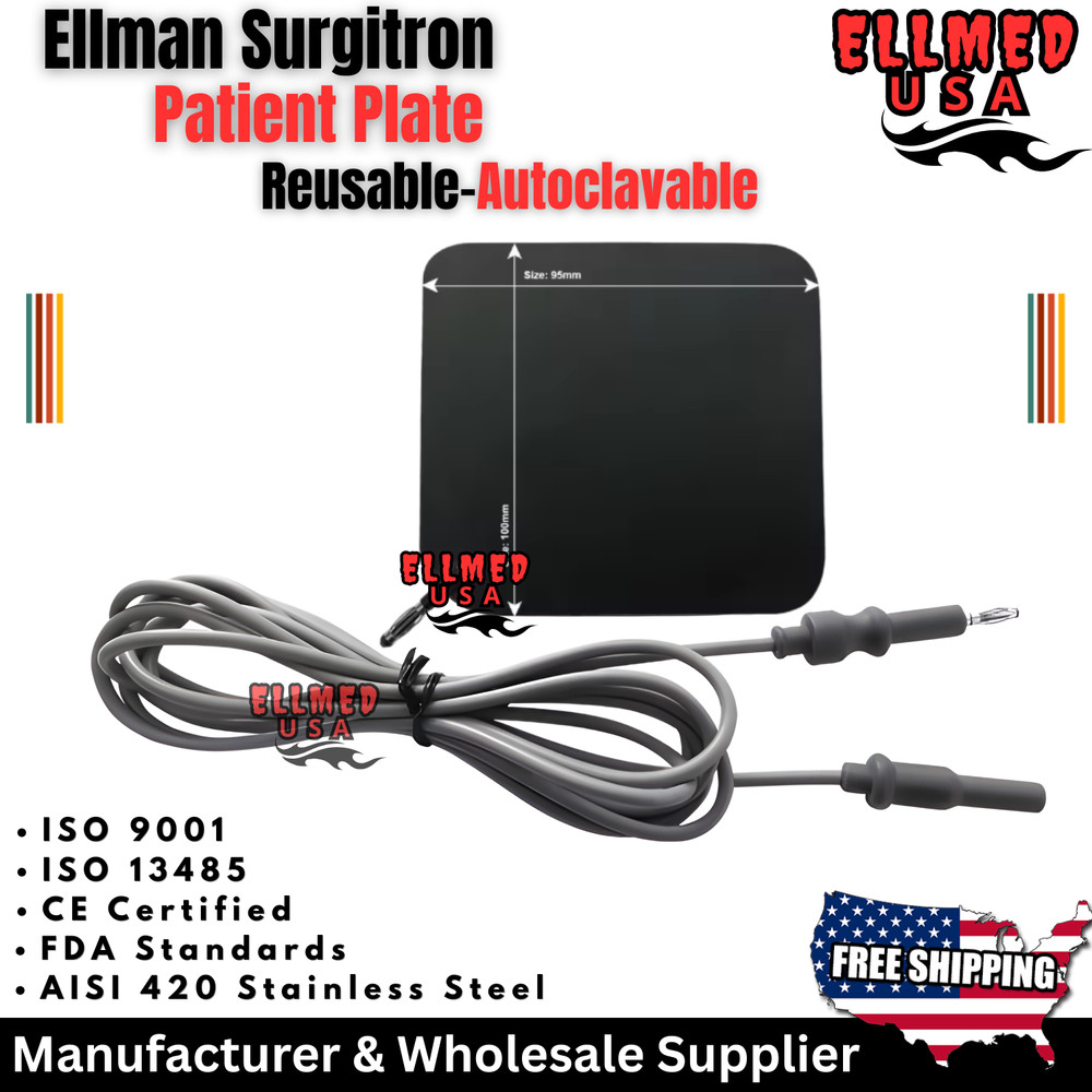 Ellman Surgitron Monopolar Patient Plate Reusable-Autoclavable CE Approved Plate