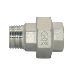 3/4″ in NPT Female to Male Malleable Straight Union Coupling Pipe Adapter SS 304