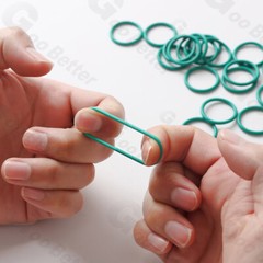 1mm Cross Section Fluorine Rubber O Ring FKM Seals 1mm – 58mm ID Green Metric