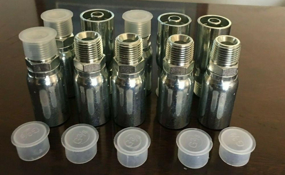 MP-08-08, 10 PK, 1/2″ Hose x 1/2″ NPTF Male Pipe Hydraulic Hose Fittings HY