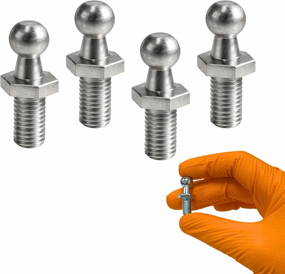 M8 Ball Stud 10mm (3/8″) for Lift Supports – Gas Strut End Fitting, 1/2″ Thread