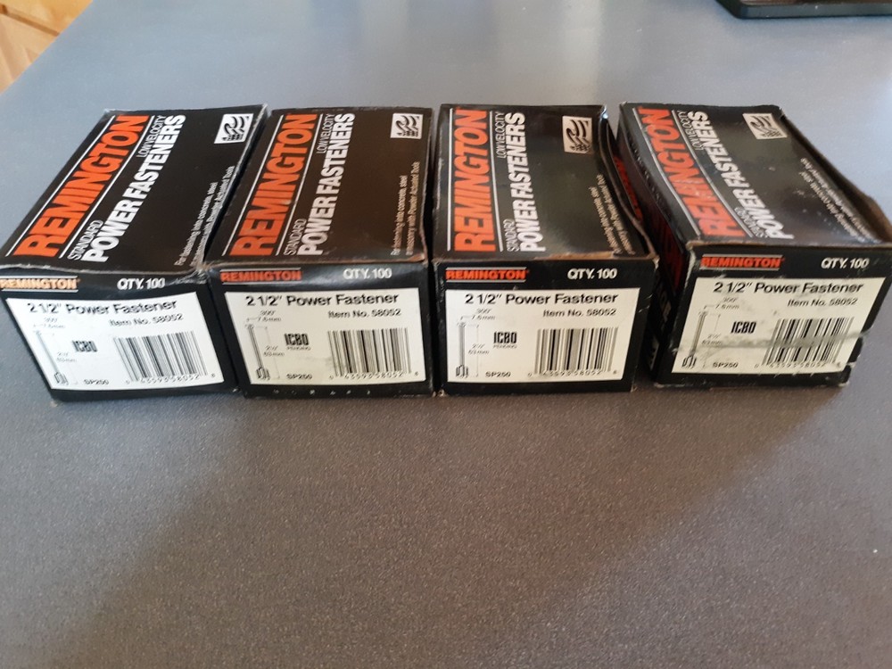 Remington 2 1/2″ Power Fastener, 4 boxes of 100
