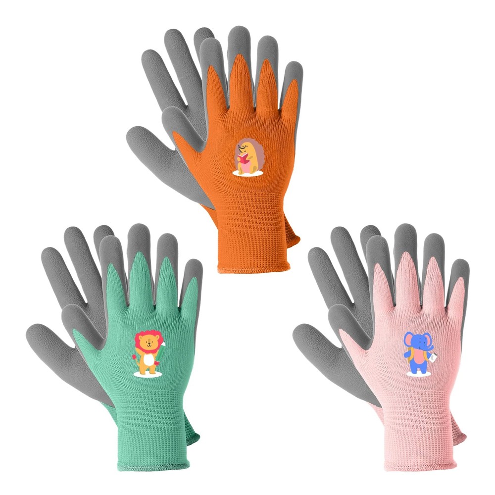 3 Pairs Kids Work Gloves Gardening Gloves Children for 810 Years, Slip…