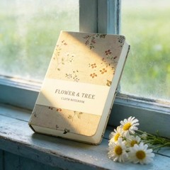 ipoul Floral Linen Journal, Similar B6 (5″x7″), B6-Floral Apricot