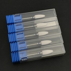 5pc Dental Lab Zirconia Ceramic Burs Bullet Shape 3/32 HP Shank Polisher Drills