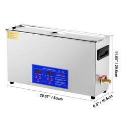 VEVOR 10L Ultrasonic Gun Cleaner 300W Ultra Sonic Cleaner Timer Heater Basket
