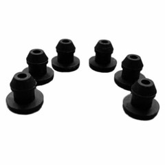 Black Snap-on Hole Plug 2.5mm~50.6mm Silicone Rubber Blanking End Caps Tube Pipe