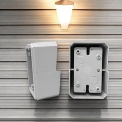 Weatherproof 1-Gang Electrical Box for 1/2 Inch Lap Siding – Paintable White