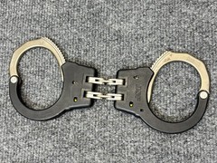ASP MODEL 200 HINGED HIGH CARBON STEEL w/ POLYMER CUFFS HANDCUFFS NO KEYS