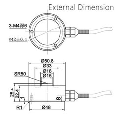 Miniature Type Load Cell Sensor Pressure Weighing Module Tension Sensor 2000kg