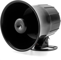 QWORK Electric Siren Horn, DC 12V Security Loud Wired Alarm Siren for Home Alarm