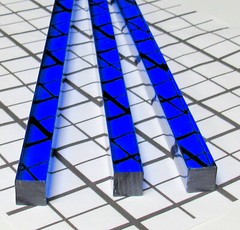 4 PC 1/2” x 1/2″ x 10” INCH LONG SQUARE CLEAR BLUE ACRYLIC TRANSLUCENT ROD .50″