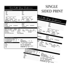 50 PCS Real Estate Buyer Seller Questionnaire Agent Form 8.5×11 Inch 25 Each