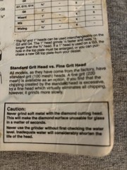 GLASTAR Specialty Diamond Grinding Head Fine Grit ¾” Diameter #30307 New In Pkg