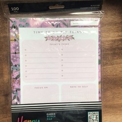 Happy Planner Made To Bloom/Block Pad/100 Pcs/New