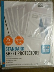 Sheet Protectors Letter Size 8-1/2 x 11 Package of 25 NEW Sealed Pack Reinforced