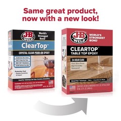 Tabletop Epoxy Resin, 32oz Kit, Cures Clear, Fast Time, Minimal Bubbling, Scr…