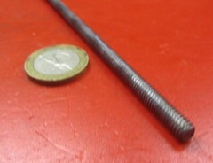 Threaded Steel Rods, Plain Finish, RH, 12-24 x 1 Foot Length, 5 Units