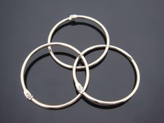 3 Inch (12 Pack) Loose Leaf Binder Book Rings, Heavy Duty Nickel Plated Steel