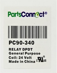 90-340 Switching Relay DPDT 24 Volt Coil also replaces Honeywell R8222D1014