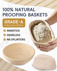 30-Pcs Sourdough Bread Baking 10 inches x 10 x 5.9 inches, Brown