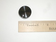 CED P-K313 ALUMINUM KNURLED 1-1/4″ ROUND RADIO DIAL KNOB BLACK 1/4″ SHAFT 1PC