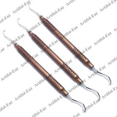 3-Piece Gracey Curettes Set 13/14 – Brown Color –Double Ended Instrument #GR1314
