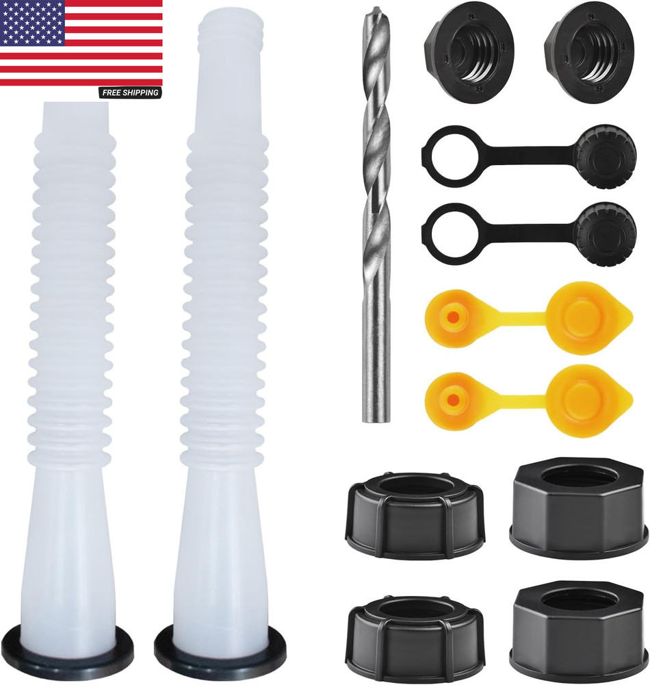 Gas Can Spout Replacement Kit, Gas Can Nozzle Replacement (2 Kit-White) All Gask