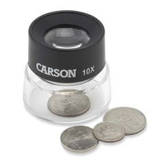 10X Magnifier Stand Loupe 1 Inch Lens Transparent Base Close Up Viewing Crafts