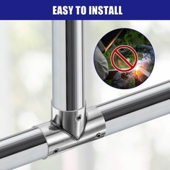 4Pcs Tee Structural Pipe Connectors 1″ Fit Pipe Dia 3 Way