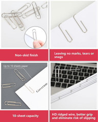 Paperclips for Office School & Personal Use, #1 Nonskid Paper Clip (1-2/7″), 600
