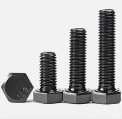 M4 ~ M22 M24 Hexagon Head Bolts Grade-12.9 Alloy Steel Black Fully Thread Screws