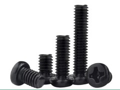 M2 M2.5 M3 M4 M5 Black Carbon Steel Phillips Cross Pan Head Machine Screws Bolts