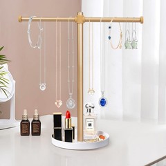 bodkar Necklace Stand Aesthetic 12.4 x 13.2 x 5.9 inches, Gold