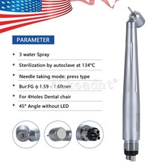NSK Style Dental Surgical High Speed Handpiece 45 Degree 4 Hole 3 Water Spray