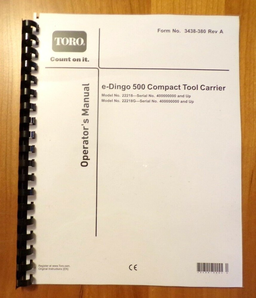Toro Dingo 500 owner manual 40 Pages Gloss covers Card stock Heavier paper