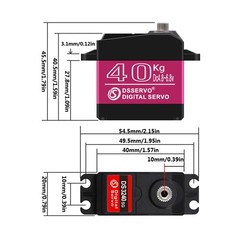 ZOSKAY Servo Motor 40Kg High Speed servo Metal Gear Digital Servo RC Baja Ser…