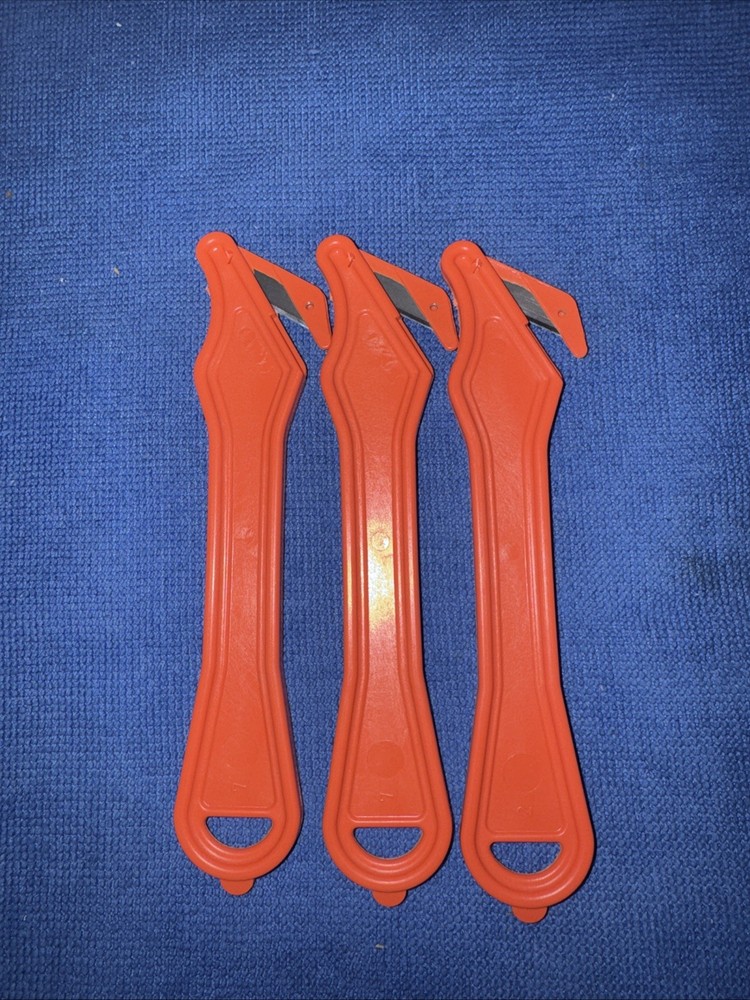 3 pack Klever Innovations 7″ Safety Cutter Orange (PLS-400-30G)