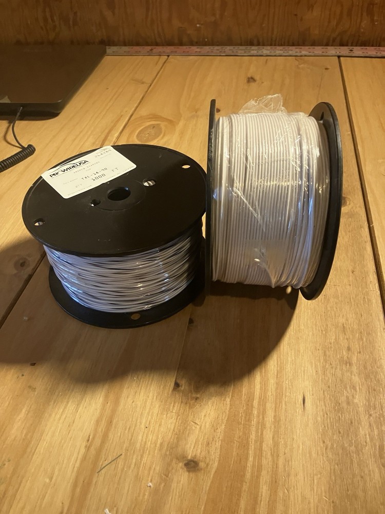 ProWireUSA TXL Automotive Wire 2 x 1000 ft Spools White Copper Stranded XLPE