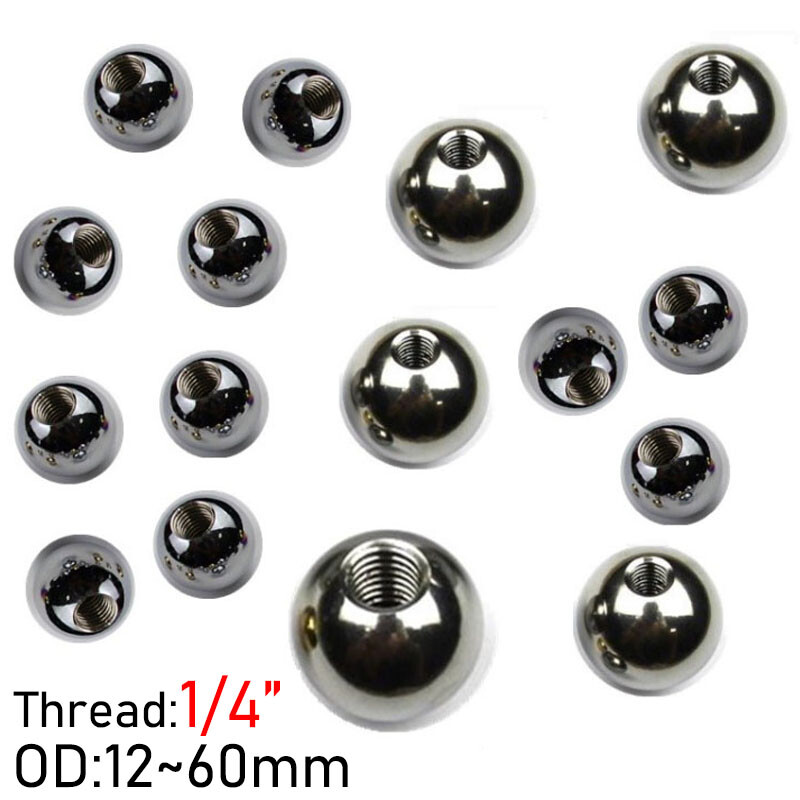 1/4″ Half-hole Thread Ball Bearing Round Balls Dia 12-60mm A2 Stainless Steel