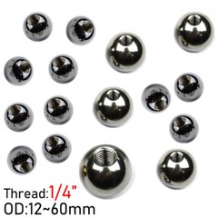 1/4″ Half-hole Thread Ball Bearing Round Balls Dia 12-60mm A2 Stainless Steel