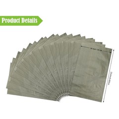 10 green heavy-duty woven sandbags, 16 x 24 in, for flood control/transportation