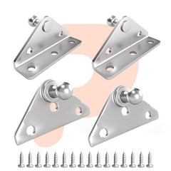 10MM Ball Stud Mounting Brackets for Gas Spring Strut Shock Ball Includes 2 A…