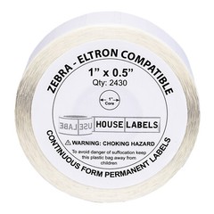 ZEBRA / ELTRON 1×0.5 (1″ x 1/2″) Direct Thermal Labels – (10) Rolls of 2430