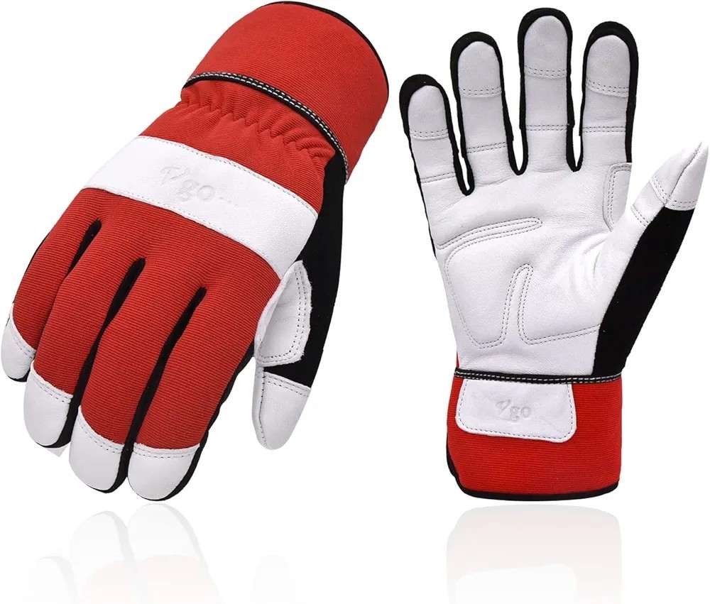 High Dexterity Premium Goat Leather W/ Foam Reinforcement (1 Pair, L, GA7693)