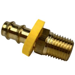 2 Pack Easy Lock Brass Hose Barb Fitting Connector 3/8″ Push-Lock x 1/4″ MNPT