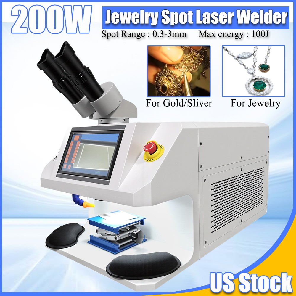 160J 200W Laser Spot Welding Solder Machine For Weld Jewelry Gold Sliver US ship