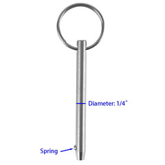 4 Pack Quick Release Pin, Diameter 1/4″(6.3Mm), Overall Length 3″(76Mm), Usable