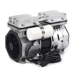 Vacuum Oilless Pump Industrial Air Compressor Oil Free Piston Pump 370W W/Filter