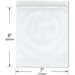 Plymor 7″ x 8″, 6 Mil Industrial Duty Zipper Reclosable Plastic Bags